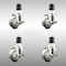 Service Caster 3 Inch 316SS Gray Poly Swivel 1-7/8 Inch Expanding Stem Caster Set Brake SCC SCC-SS316EX20S314-PPUB-TLB-178-4 - alternate 2